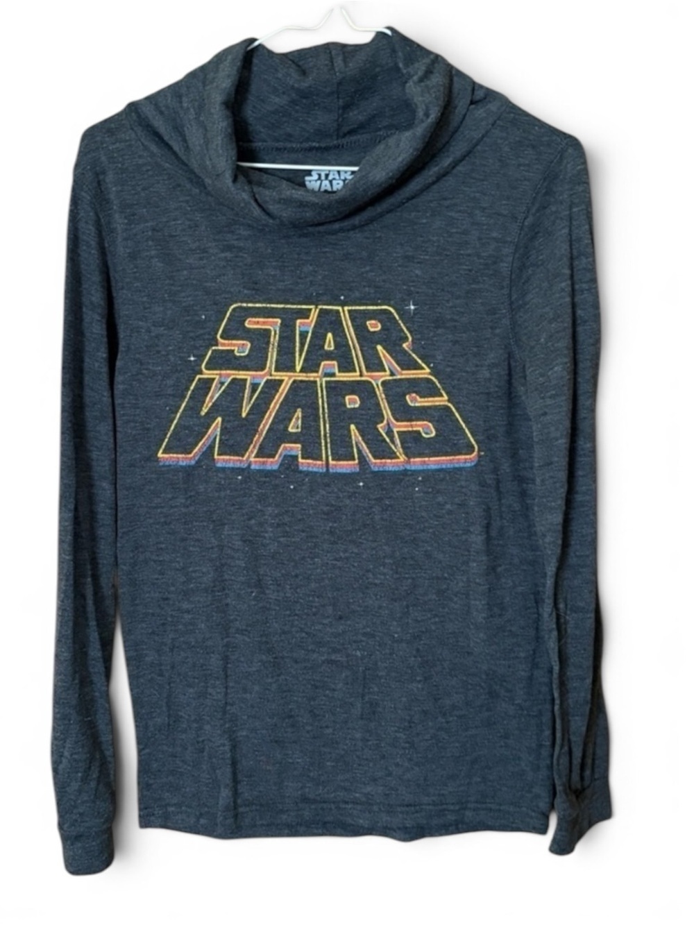 Fifth Sun Gray Star Wars Cowl Neck Light Hoodie Long Sleeve Tee